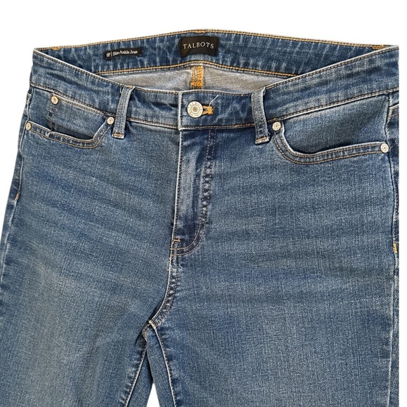 Talbots Womens 8P Slim Ankle Jeans Medium Wash Stretch Comfort Normcore - Picture 3 of 7
